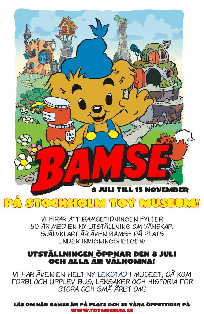 Inbjudan till Bamse museum i Stockholm